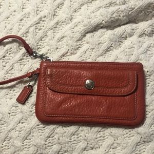 Red coach wristlet